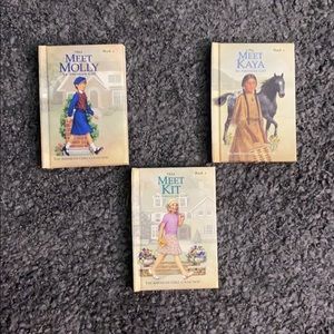 Three mini American girl books